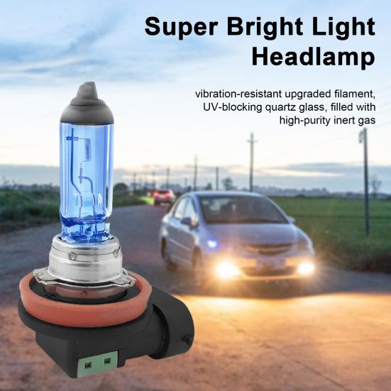 2Pcs H11 Halogen Headlight Bulbs Fog Lights 12V 55W White 5000K Super Bright Universal Car Light Headlamp Replacement Parts