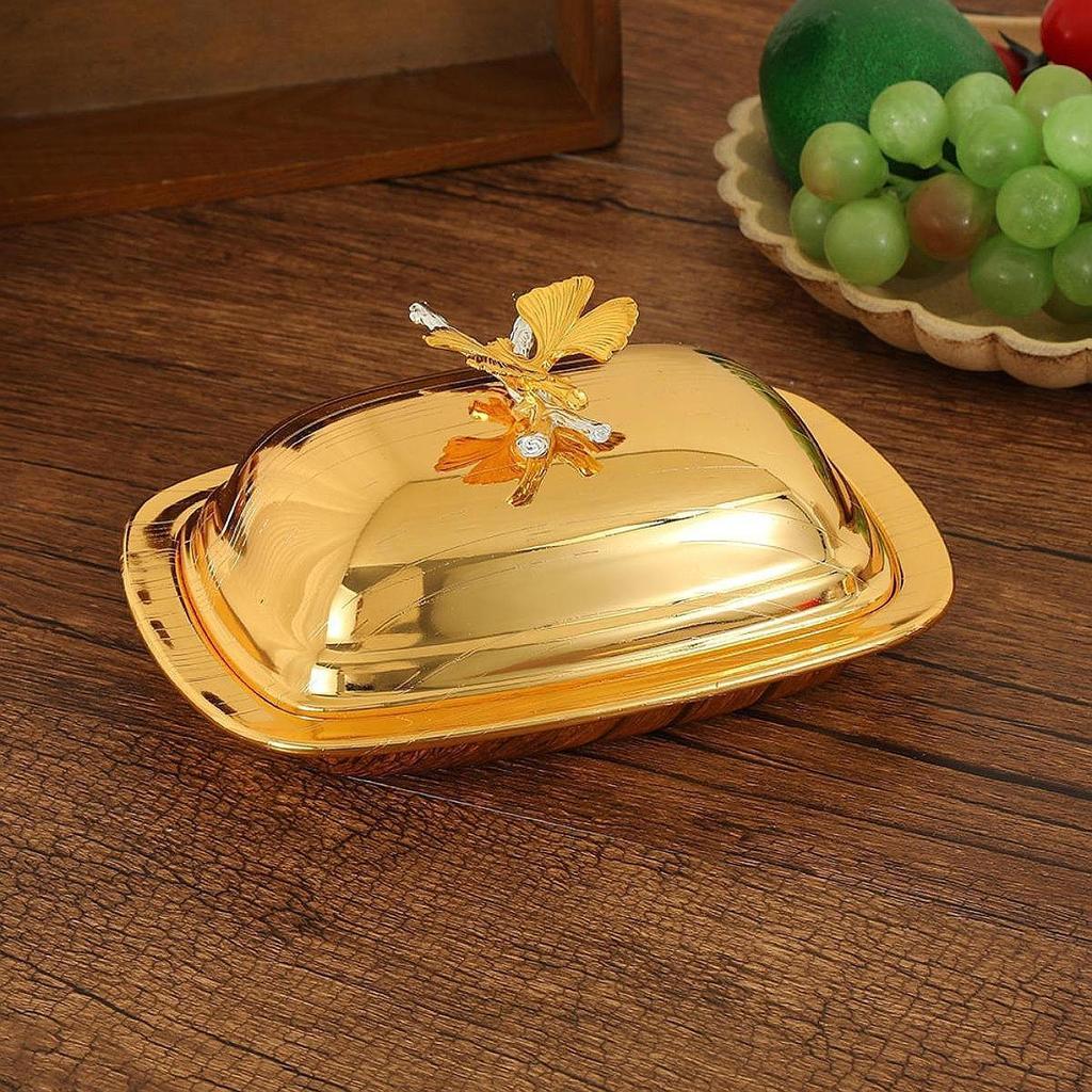 Butter Dish Keeper Snack Plate Nuts Candies Storage Food Container Fruit Tray Serving for