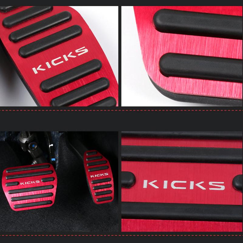 Car Foot Pedal Accelerator Fuel Brake Pedals Cover Pad For Nissan Kicks P15 2016 2017 2018     Accessories