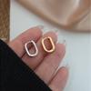 925 Silver U-Shaped Earrings For Women Engagement Wedding Luxury High Quality Elegant Jewelry Trend Money 925