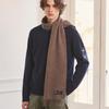 ABRAHAM MOON Merino Wool Muffler 25cm - Dark Beige