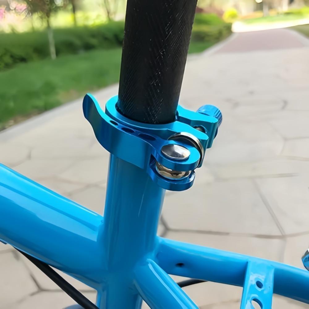 Mountain Bike Seat Post Clamp Aluminum Alloy Ultralight 31.8mm Bicycle Quick Release Seat Tube Clamp Lock Buckle Cycling Parts
