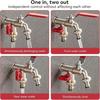 1/2 Inch Inlet Washing Machine Outlet Faucet Zinc Alloy Dual Outlet Dual Outlet Faucet 90 Degree Valve Rust-Proof