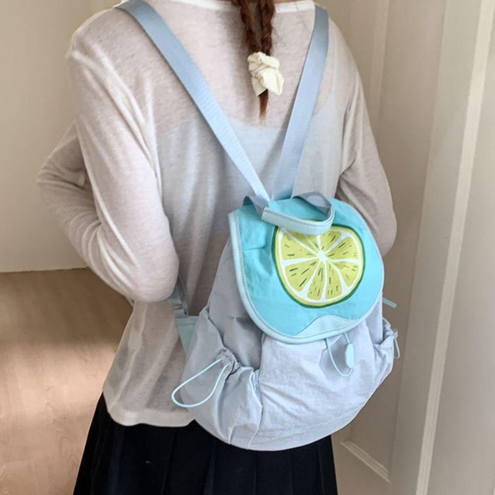 

Travel Fruit Nylon Backpack Waterproof Hiking Shoulder Bag Outdoor Drawstring Backpack College чёрный