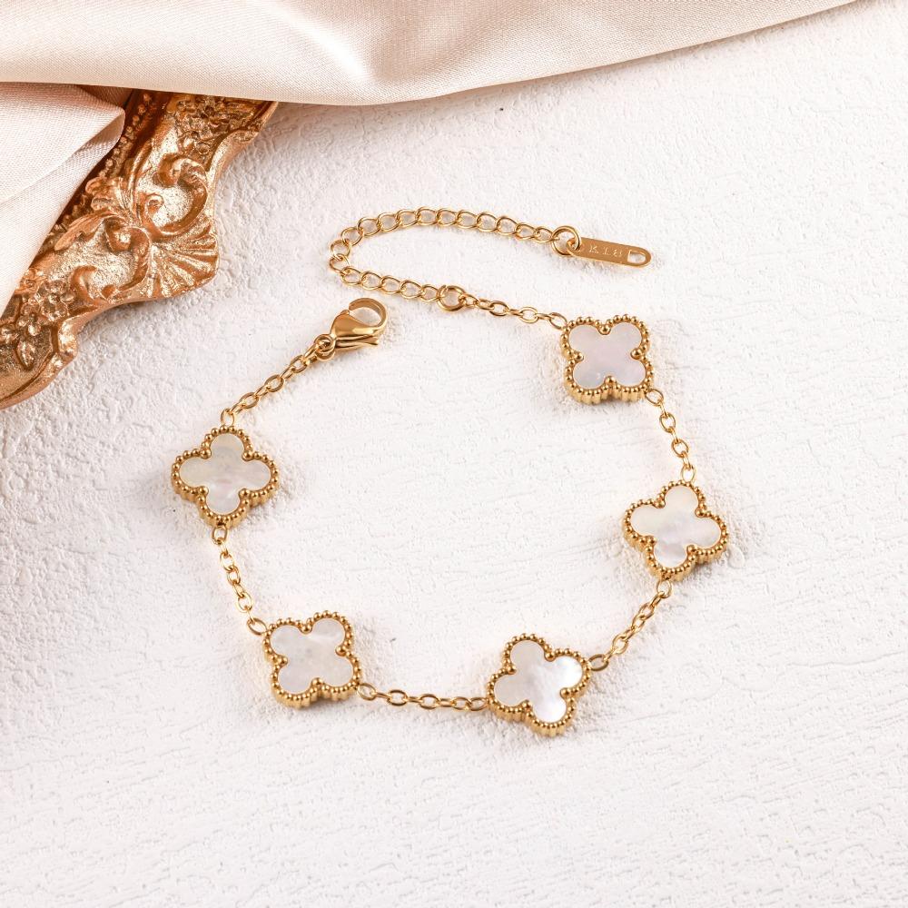 Высококачественный 13-миллиметровый Браслет-Браслет с Ракушкой в виде Четырехлистника, Стойкое Покрытие, Женский Браслет 13MM