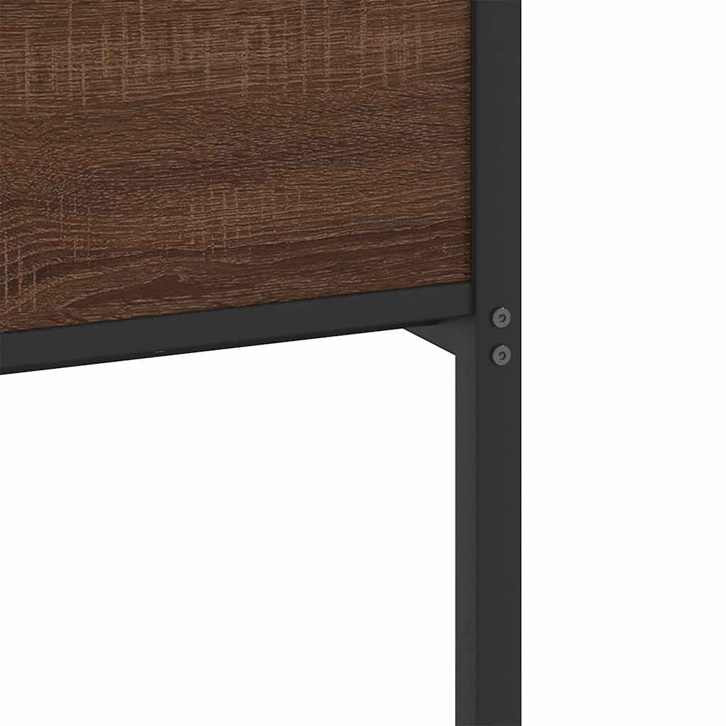 Bed Frame Without Mattress Brown Oak Look 75 X 190 Cm Engineered Wood