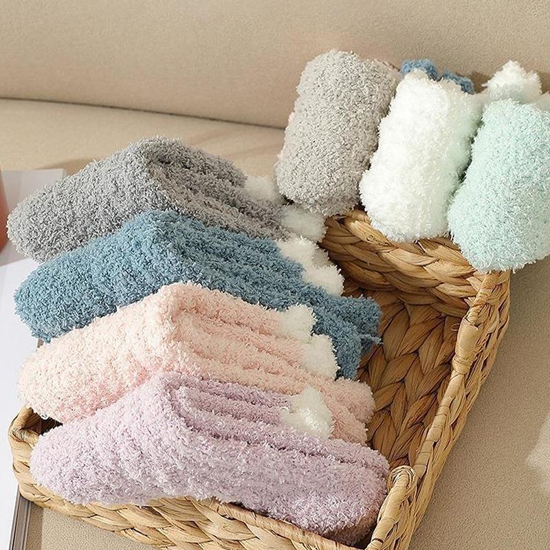 2 Pairs Women'S Winter Warm Socks -Fuzzy Thick Thermal Fluffy,Soft Cute Home Slipper Socks,Fashion Sleeping Socks For Daily Wear