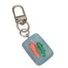 Adorable Glowing Aquarium Keychain Resin Art Keyring For School Supplies Gift Night Light Fishbowl Key Chain