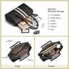 BOSTANTEN Large Women's Satchel Handbag, Color-block Striped Boston Bag