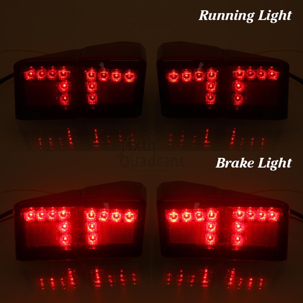 12V LED Rear Tail Light Car Part Left & Right ABS PC Red Smoke Fit For RANGER CREW XP 1000 NorthStar Edition Premium 2021-2025