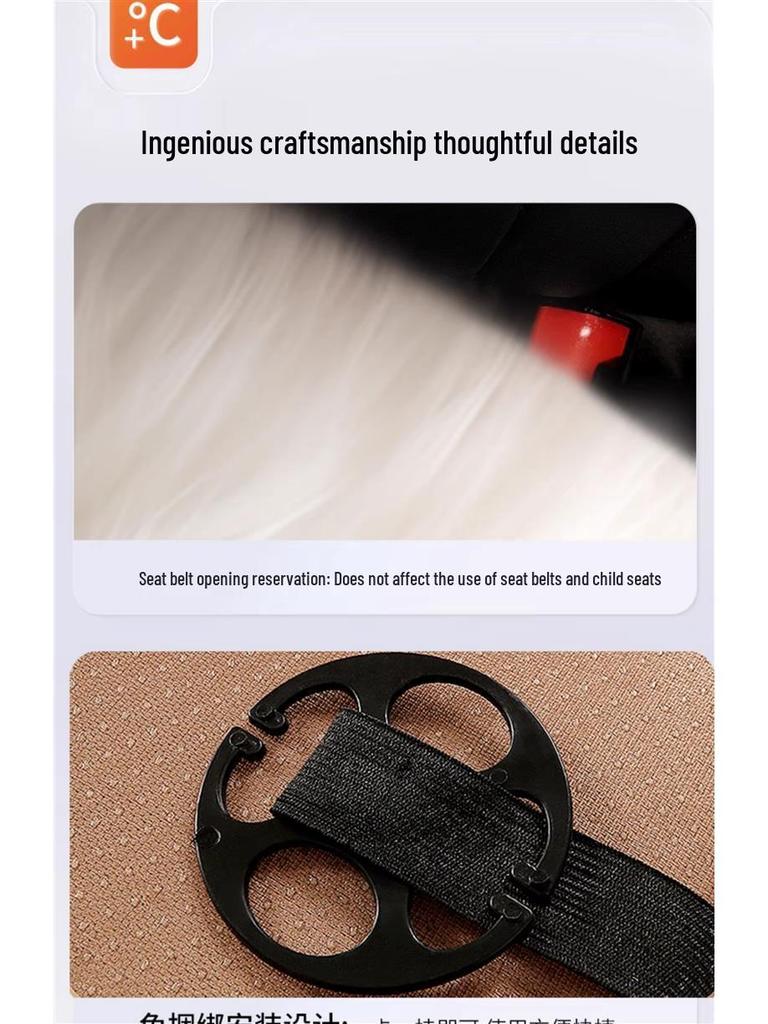 Vinter Plysj Bilsetepute - Enkeltsete, Stilig Furupad for Baksete