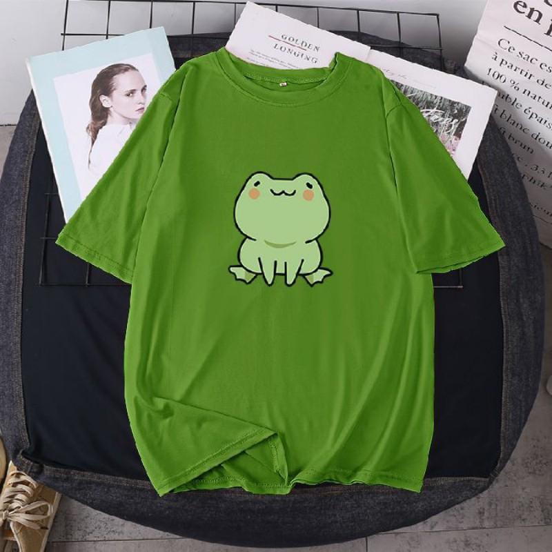 Casual Short Sleeve Printed T-Shirt Men Women Loose Fit Cotton Blend Round Neck Tee In Multiple Colors
