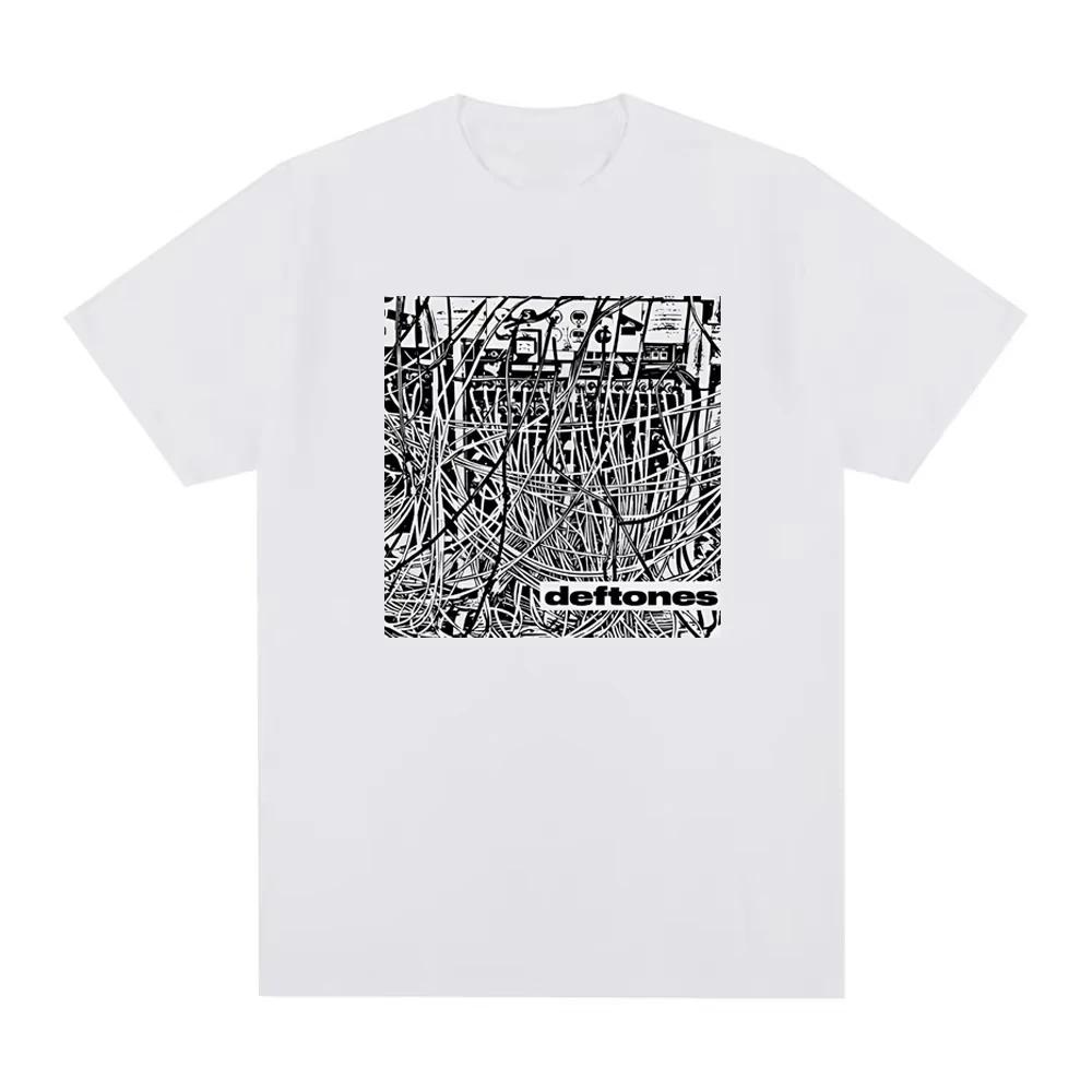 Deftones Wires Mens Tshirt Summer Deftoness Same Style Teeshirt Harajuku High Quality Cotton Graphic Printing Camisetas Tees