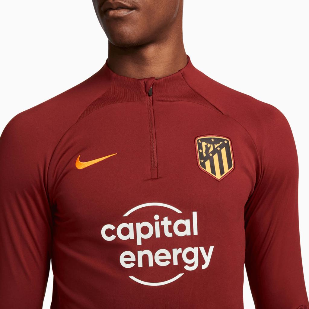 Nike Dri-FIT Strike Drill Printed Letter Slim Fit Straight Long Sleeve Football Shirt Men tops Red DN2810-677