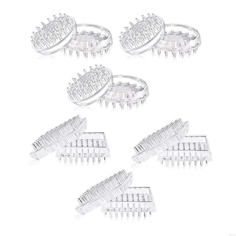 

12/16Pcs Furniture Caster Cup Carpet Protectors Comfortable Touch Spiked Furniture Cup Clear Plastic Chair Leg Covers