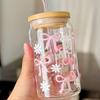 Double-Walled High Borosilicate Glass Cup: Portable, Heat-Resistant Straw & Juice Cup