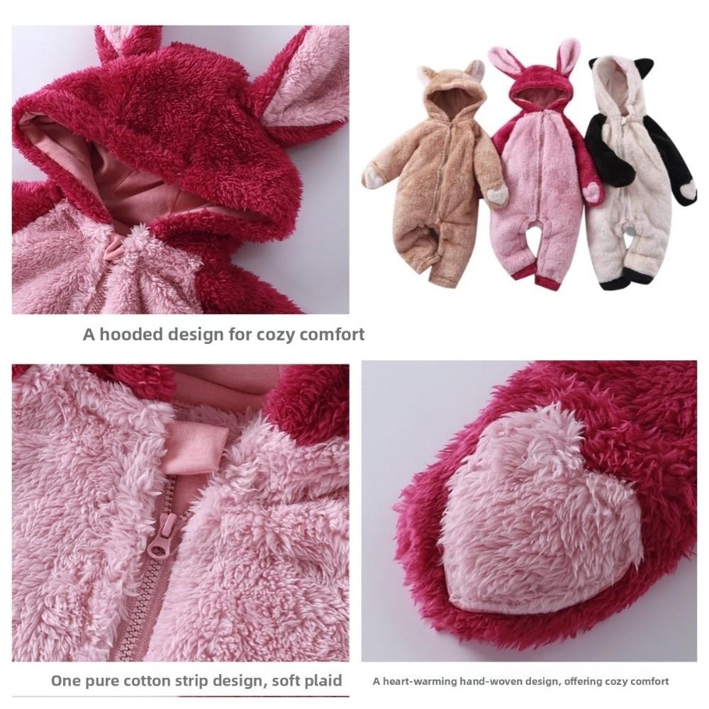 Autumn Winter Baby Jumpsuits Nightgown Warm Plush Toddler Outfit New Newborn Romper For Girls Boys