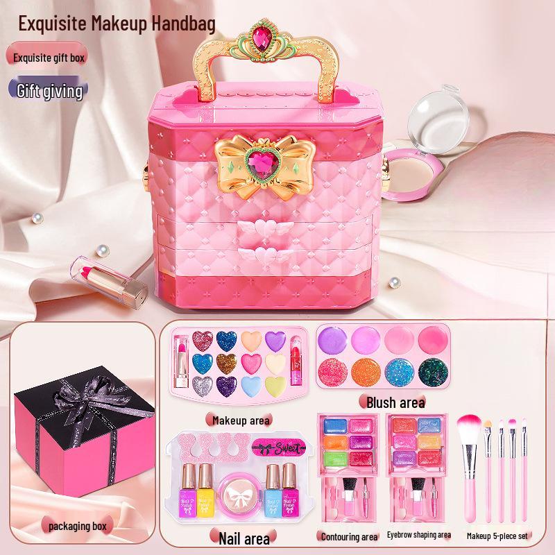 Children's Makeup Toy Set: Nail Polish, Lipstick, and Girl's Cosmetics Box - Perfect Birthday Gift