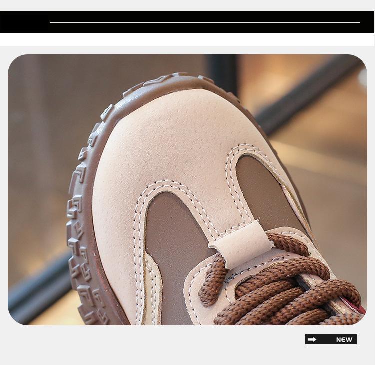 Zapatillas Deportivas de Cuero Forradas de Polar para Niños Invierno 2025: Cálido, Doble Algodón, Unisex Niños y Niñas, Estilo 'Papá', Venta Popular