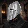 Handmade Steel Crusader Knight Helmet, Medieval Wearable Armor, LARP Cosplay Armory