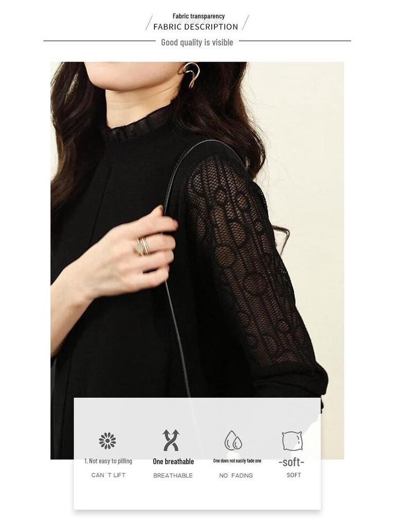 Genuine Brand Women's Autumn/Winter Wool Knit Top - Slim, Skin-Friendly, Versatile, Hollowed Design