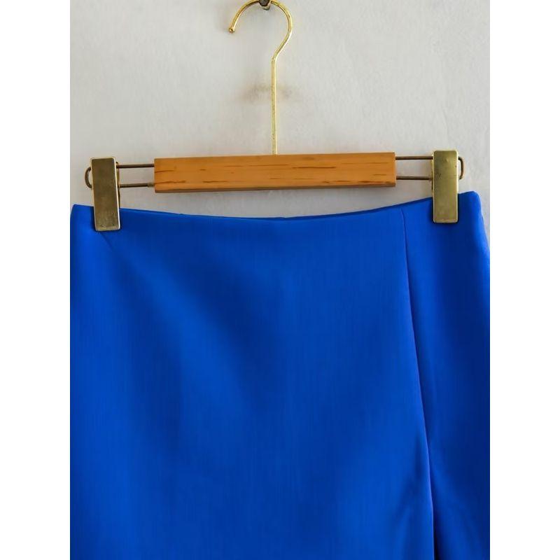 Kaslead Split High Waist Slim Looking All-Match Pantskirt