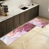 Microfiber Kitchen Two-piece Floor Mat Foot Pad Home Balcony Carpet Long Non-slip Oil Absorption and Water Absorption