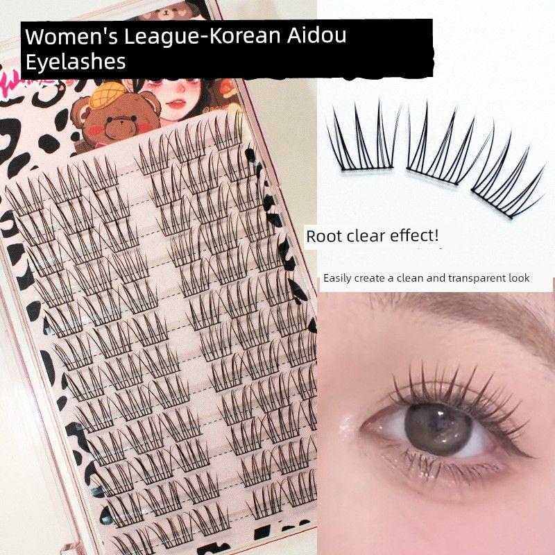 

Magic Fairy Eyelashes Glue-Free False Eyelashes Ace Girl Group Idol Korean Style Natural Super Soft Comic Eyelashes Photogenic Puffy Eyes [Glue Type] Twelve Rows of 72 Clusters of Idol Ace