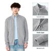 Warrior Men's Stand Collar Zipper Knit Cardigan
