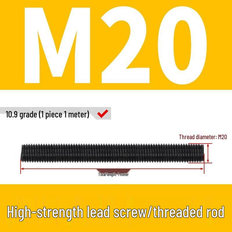 High-Strength Full Thread Screws and Rods: 8.8, 10.9, 12.9 Grade