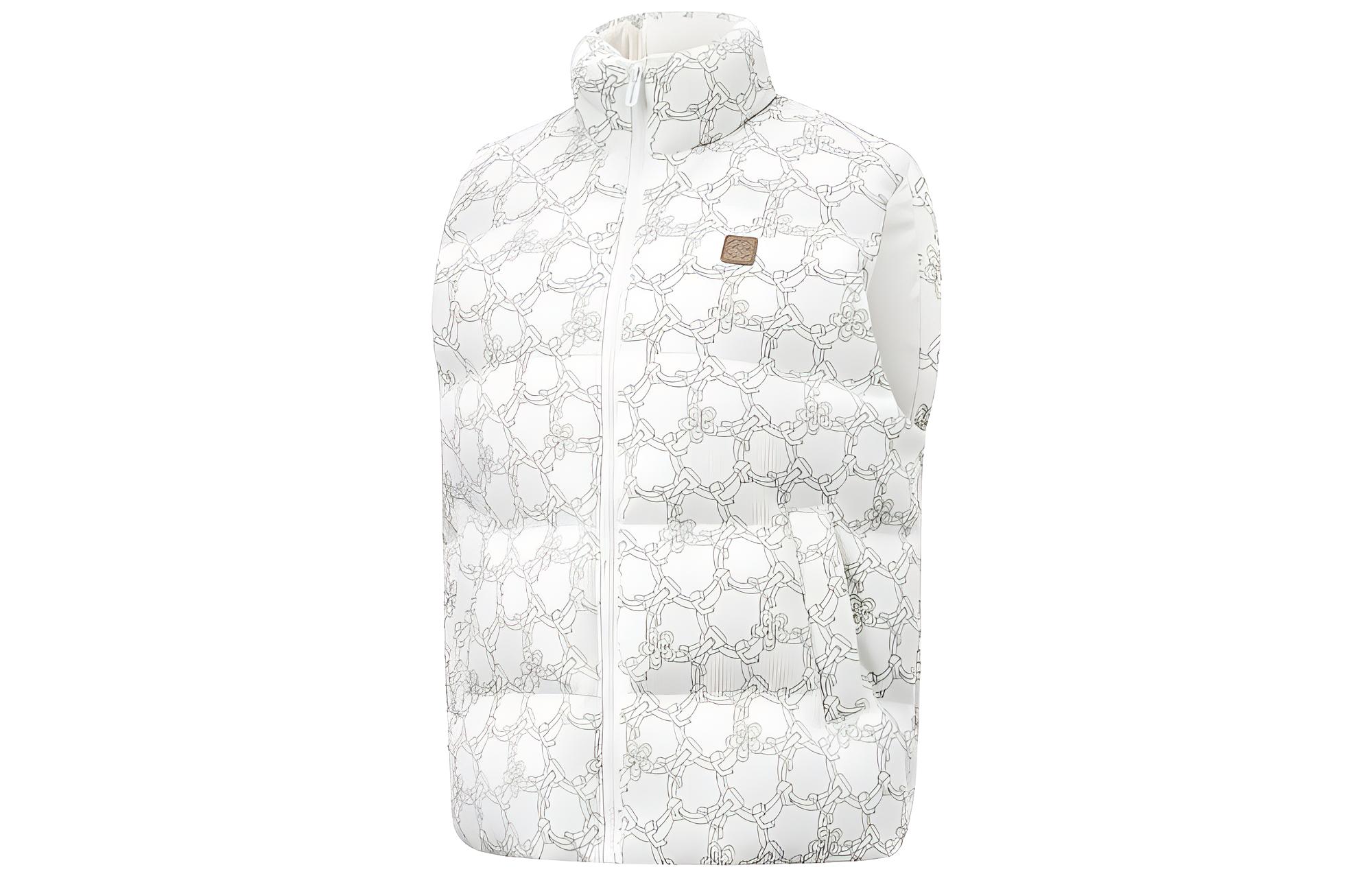 Жилет Li Ning Sports Life Collection Женский Слоновая кость Принт по всей поверхности AYMT074-7 L
