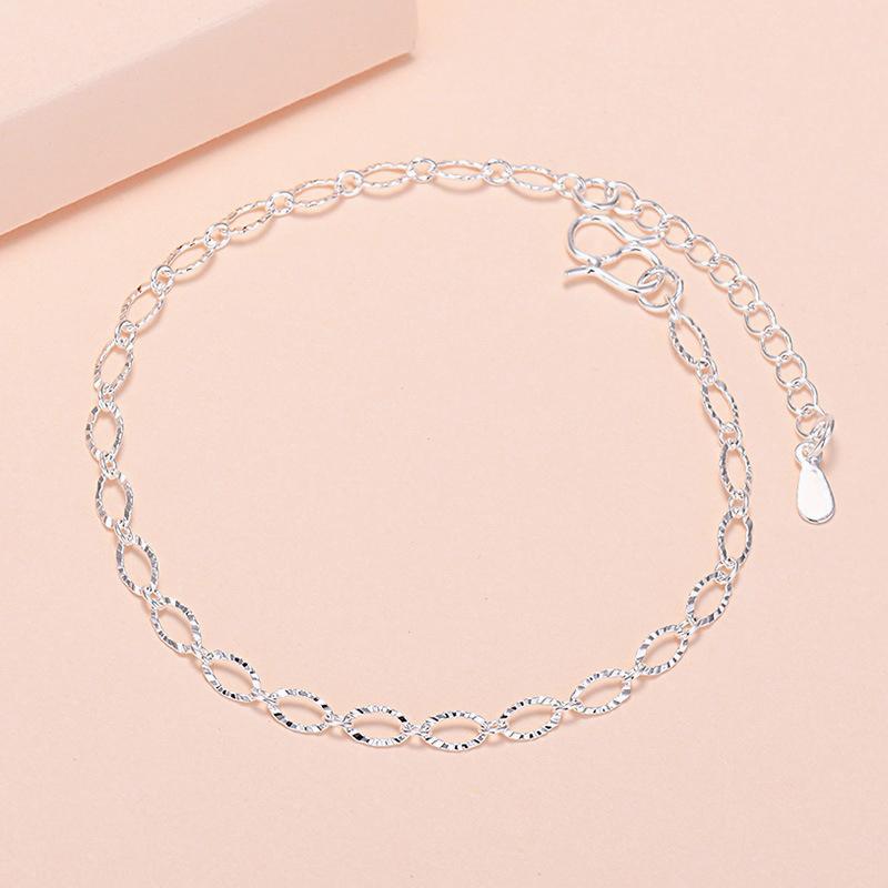 O-shaped Chain Embossed Bracelet Female Korean Version of The Personality Bump Car Flower Simple Jewelry