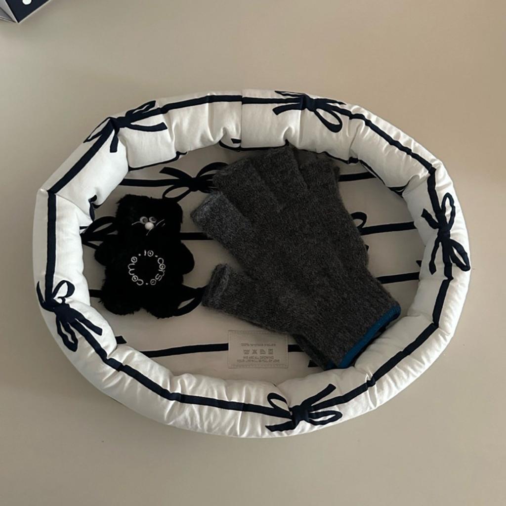 Elegant Butterfly Bowknot Storage Basket Fashion Accessory for Organizing Small Items In Home and Office Daily Use