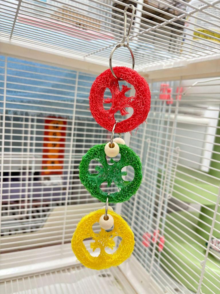 Straw Woven Chewing Toys & Decorative Hanging String for Bird Cages