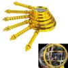 Gold Magnifying Glass Glass Lens Pocket Tool Retro Delicate Pattern Handle  Newspaper Reading