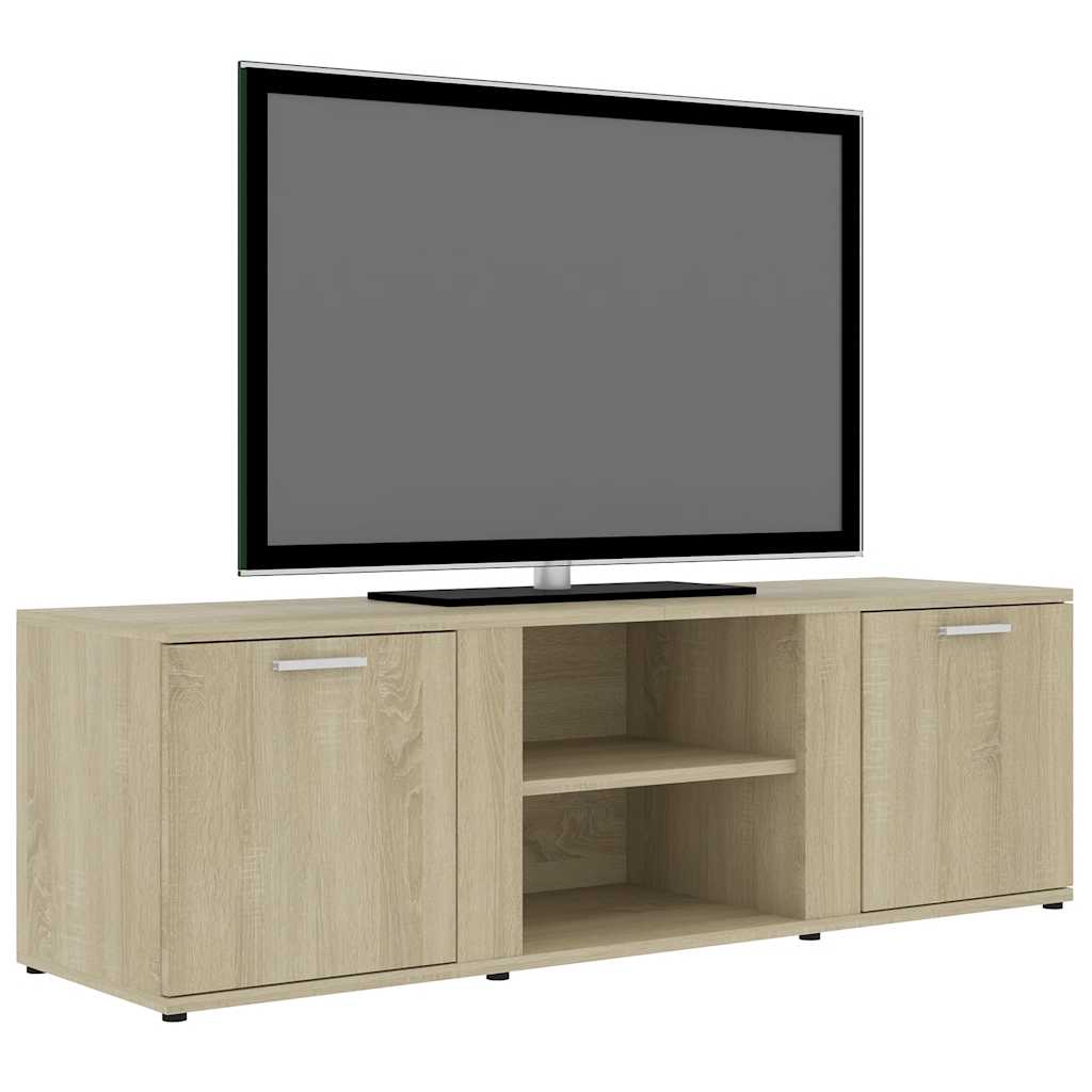 TV Cabinet in Sonoma Oak Finish 120 x 34 x 37 cm Particleboard