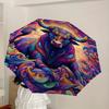 1pc Colorful Bull Mandala Automatic Open/Close Umbrella, Folding Compact Umbrella with Lightweight Design for Women/Men Yy251011038