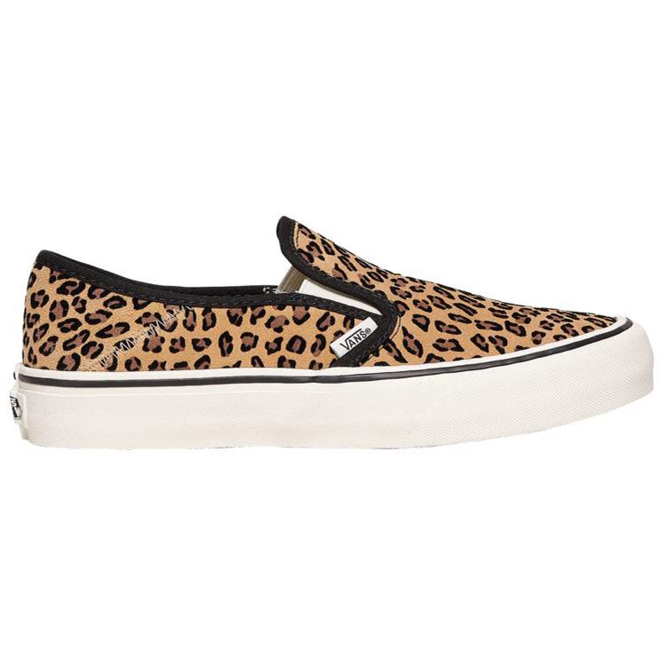 Vans Slip-On Casual Low-Top Skate Shoes Unisex Sneakers Brown Leopard-Print VN0A3MVD2FP