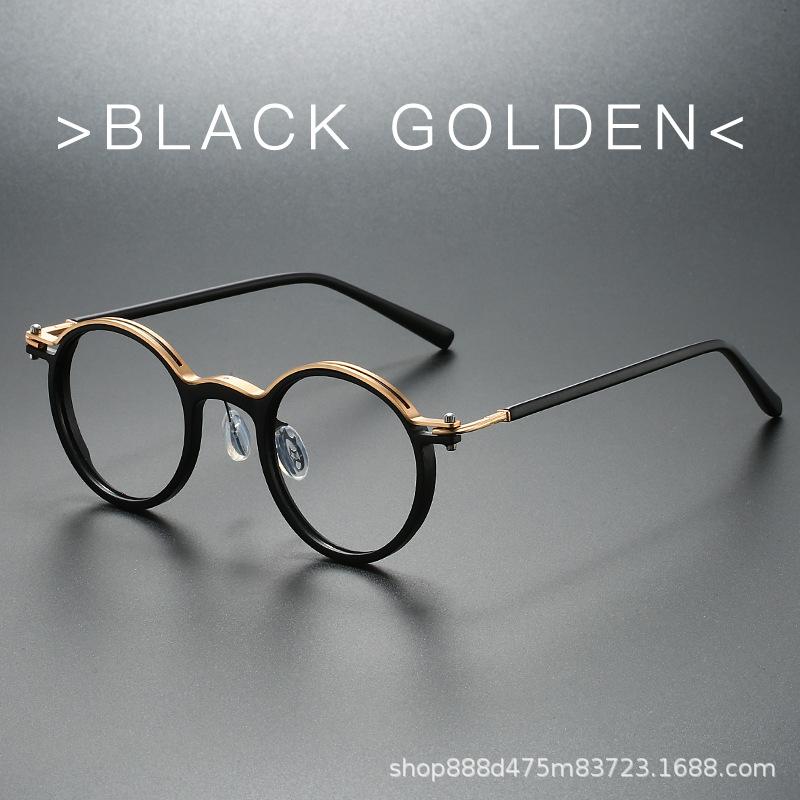 2025 New Retro Fashion Reading Mirror Men s Classic Round Frame Punk Metal Anti Blue Light Presbyopia Glasses 0