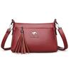 Soft Leather Women's Small Square Bag Shoulder Bag Middle-Aged Mother's Bag Commuter Crossbody Bag