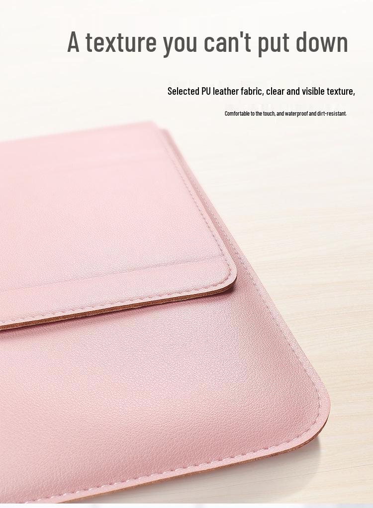 Custom Leather Sleeve Bag for MacBook 13/14/15 Inch - Protective Stand Computer Case