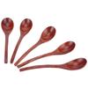5PCS Japanese Style Wood Spoon Long Handle Soup Spoons Household Tableware Kitchen Tools