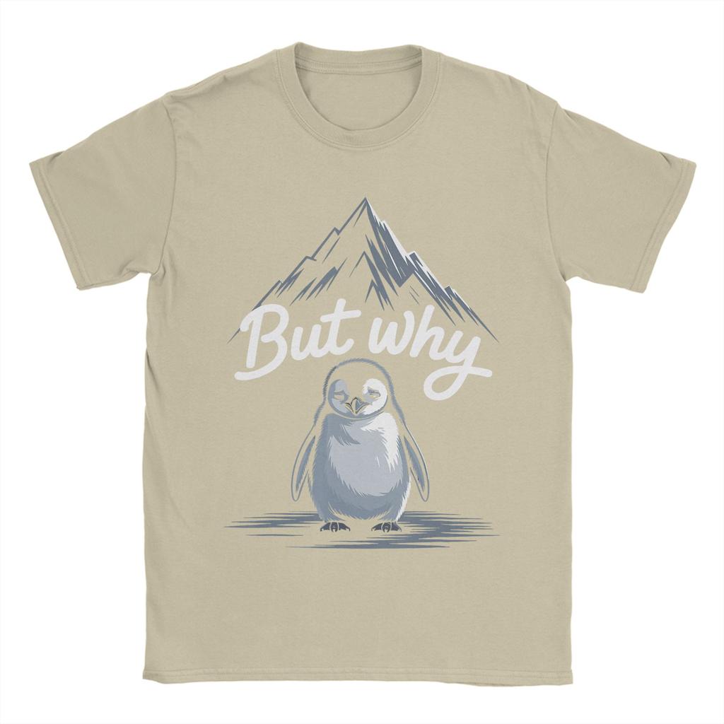 Trendy Nihilist Penguin ButWhy Mountain LonelyPenguin Cotton T Shirt For Couple Summer Vintage T Shirts Breathable Tees