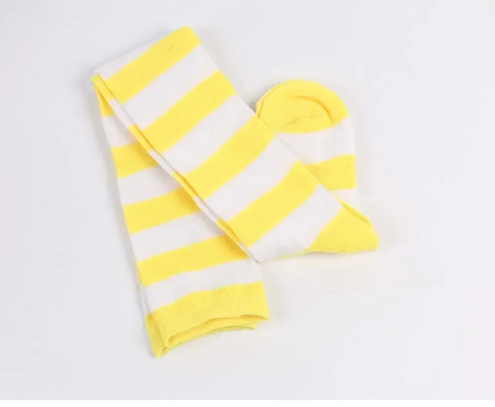 Long Socks Womens Over Above Knee Striped Thigh High Stockings Polka Dot Ladies Black White Pink Cosplay Lolita Harajuku Y2k
