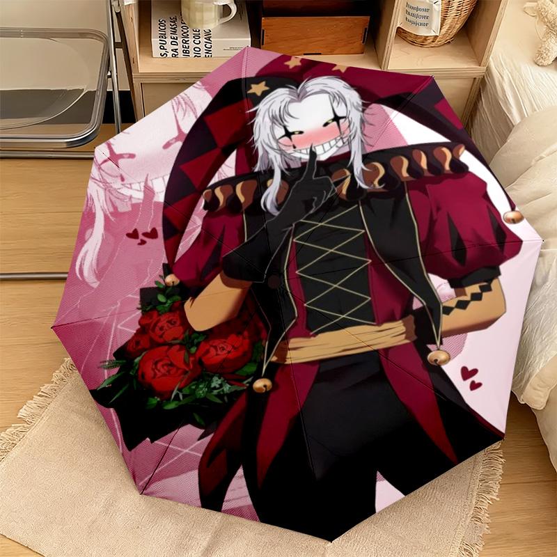 Jester pierrot Automatic Umbrella Suitable Travel Portable Umbrella Outdoor Sun Shading Umbrella Gift Daily Essentials