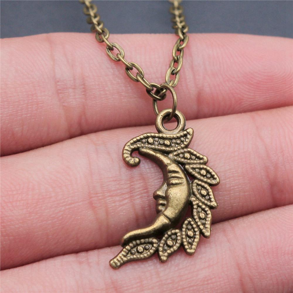 

Намисто з пентаграмою, місяцем, зіркою та сонцем на шиї, 43 см, ланцюжок для дітей, ювелірні вироби, розпродаж, товари з розпродажу A03-1pcs-27x17mm