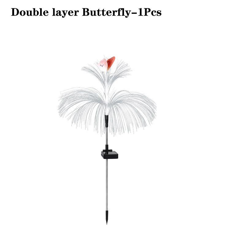 Solar Garden Lights Outdoor 7 Color RGB Gradient Jellyfish Solar Lights Waterproof Single/Double Layer for Landscape Pathway