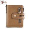 Men's Genuine Leather RFID Anti-theft Wallet with Money Clip and Multi-card Slots