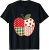Apple Gingham Polka Dot Teacher Classroom Back To School T-Shirt