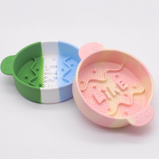 Tigela Alimentadora Lenta para Cães Prato de Comida Lenta para Cães Tigela de Silicone para Comida de Pet Previne Engasgos para Cães e Gatos que Comem Rápido